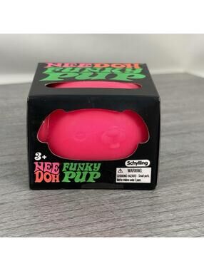 New, Sealed Needoh Funky Pup Pink -  Squishy Stress Relief Toy  Schylling